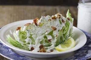 Iceberg lettuce wedge salad