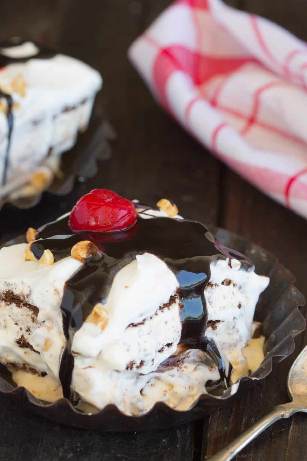 An ice cream sandwich dessert recipe is a basic no summer should be without. It's a sundae in a pan that can be customized any old way. 