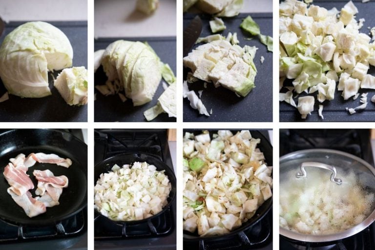 how to fry cabbage in steps 