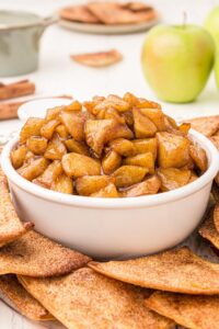 Healthy Apple Pie Dip with Cinnamon Chips