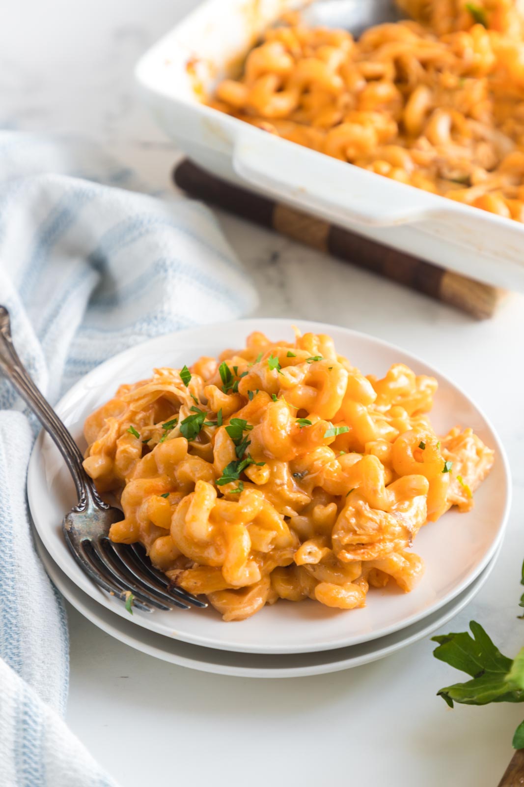 Buffalo Chicken Mac and Cheese - Feast and Farm