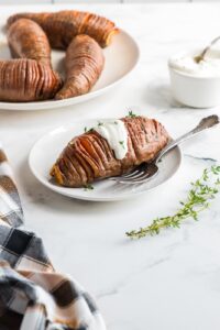 Hasselback sweet potatoes (Oven or Air Fryer)