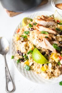 Mexican Quinoa Black Bean Salad with Chicken