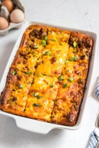 Crescent Roll Breakfast Casserole with Sausage