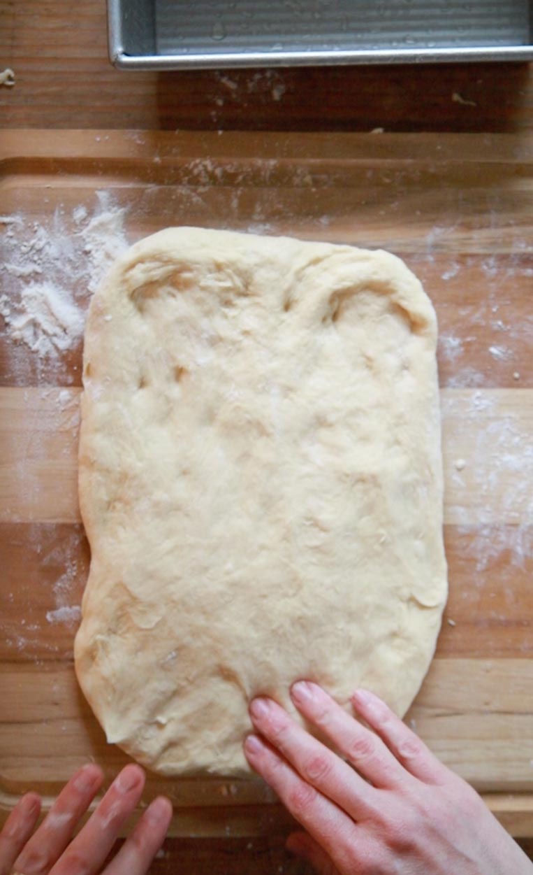 dough flattened after kneading 