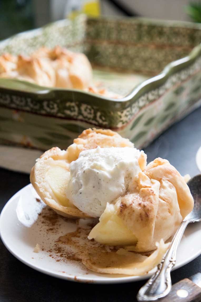cozy, hearty baked apple dumplings are all you'll need for a perfect fall dessert