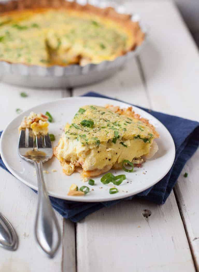 Bacon and Cheese Quiche - Feast and Farm