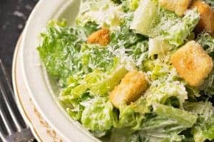 Homemade Caesar Salad (With No Raw Eggs)