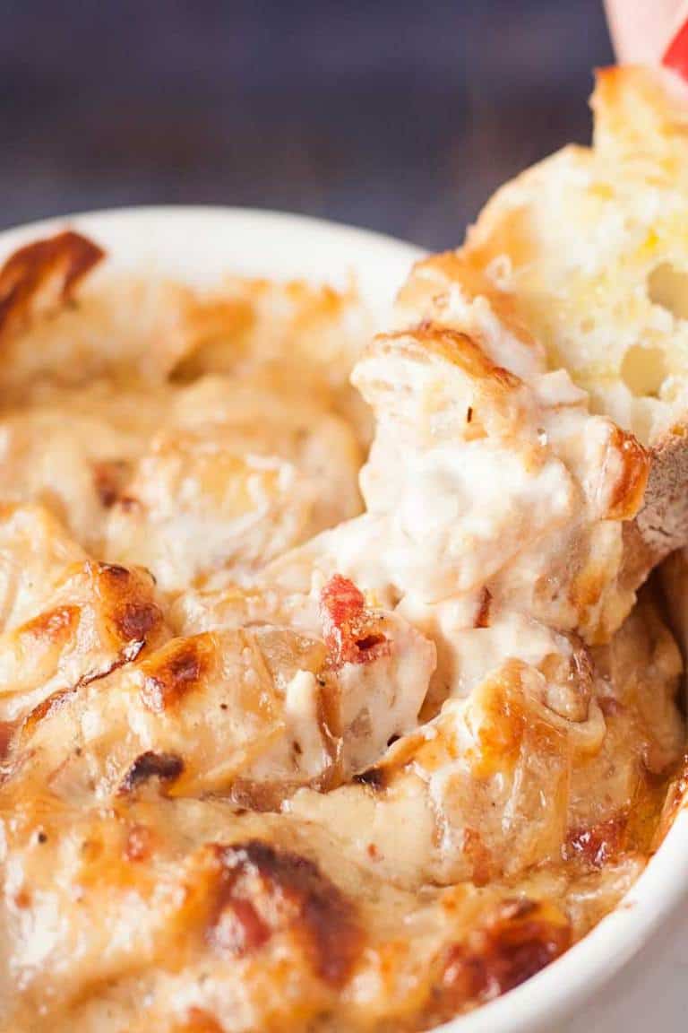 caramelized onion dip with bacon 