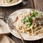Chicken pasta casserole is freezer friendly (yes!) and a make-ahead miracle for busy nights. Filling and feeds a crowd, too.