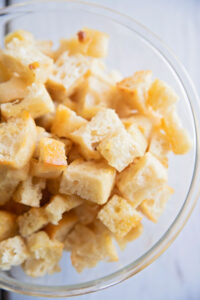 Olive Oil and Garlic Homemade Croutons