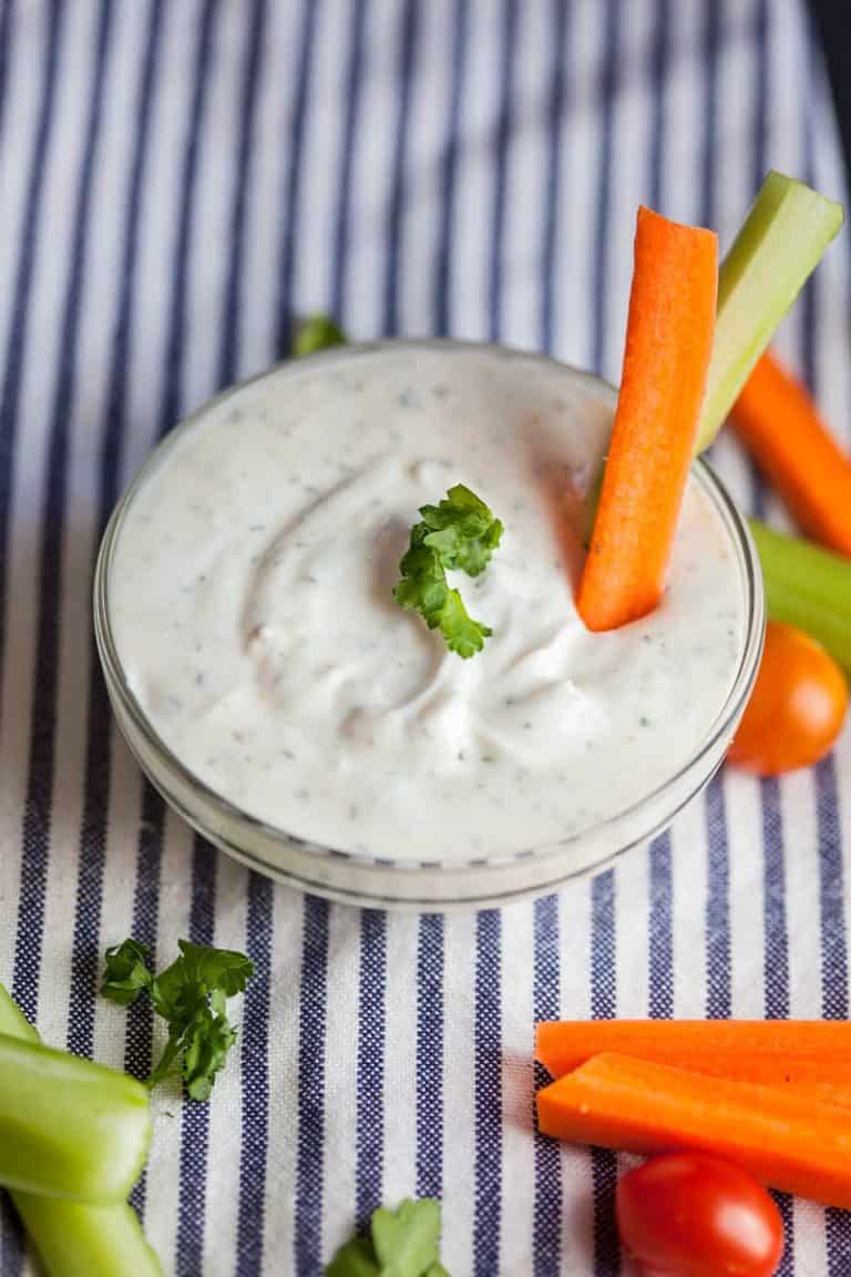 mix up mayonnaise, milk and a tablespoon or two of your homemade ranch dressing mix for dip or dressing