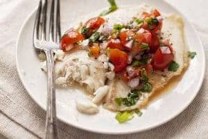 Tilapia with spicy fresh salsa